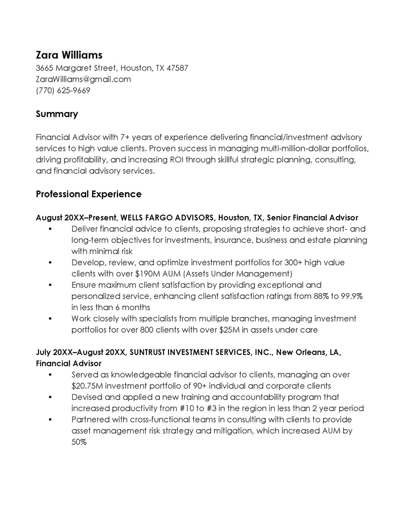 how to format resume in word