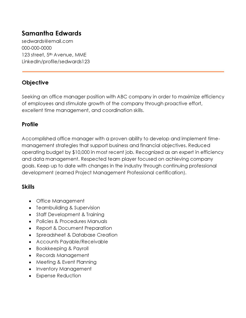 free functional resume template