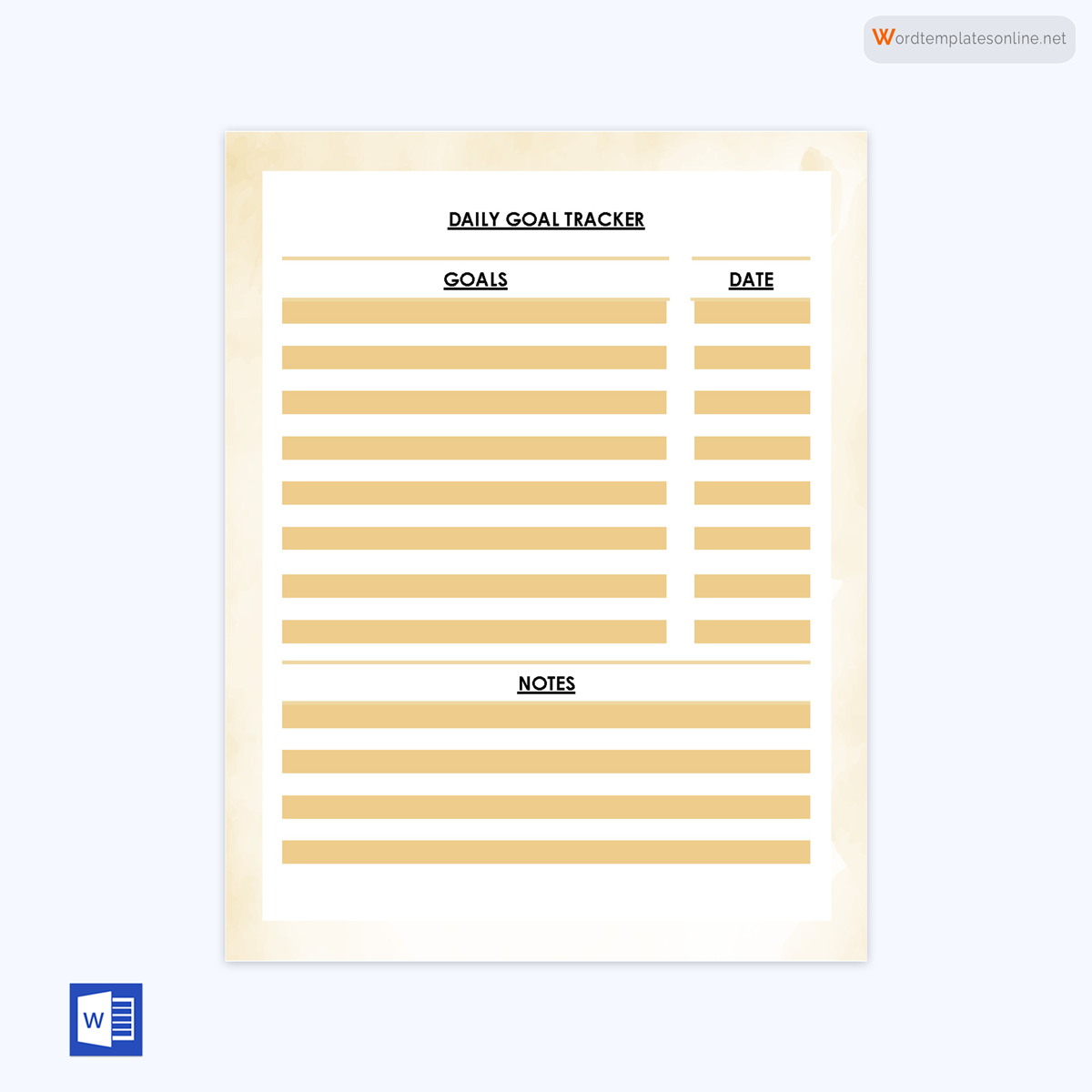  free goal tracking template