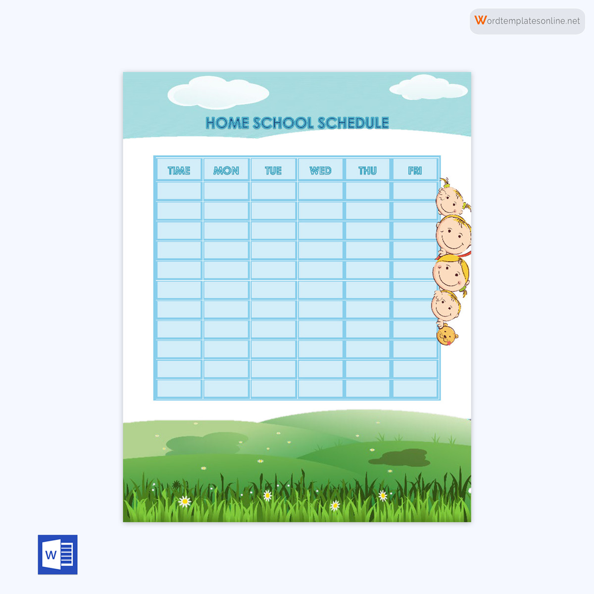 Free Homeschool Schedule Template