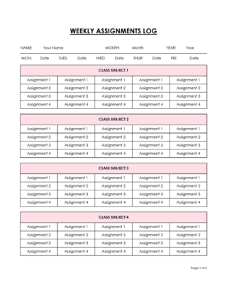 22 Free Printable Homework Planners (Templates)