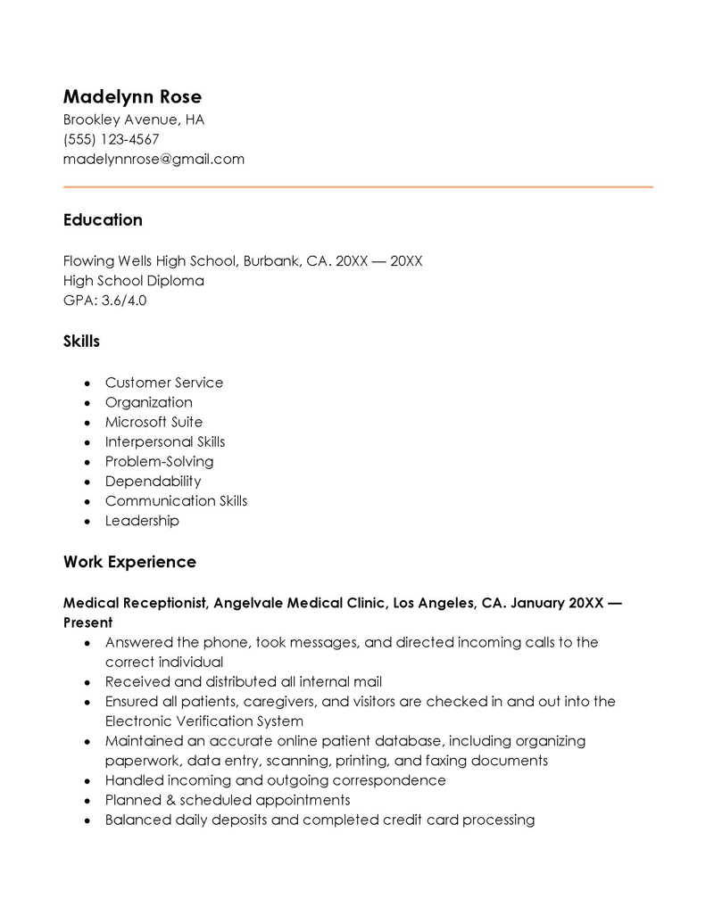 combination or hybrid format resume