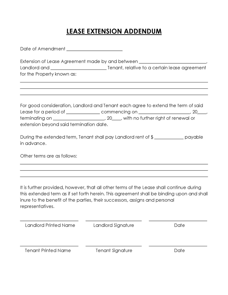 Professional Lease Renewal Agreement Template