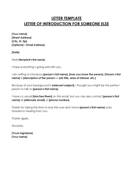 Letter of Introduction: 20 Examples and Overview