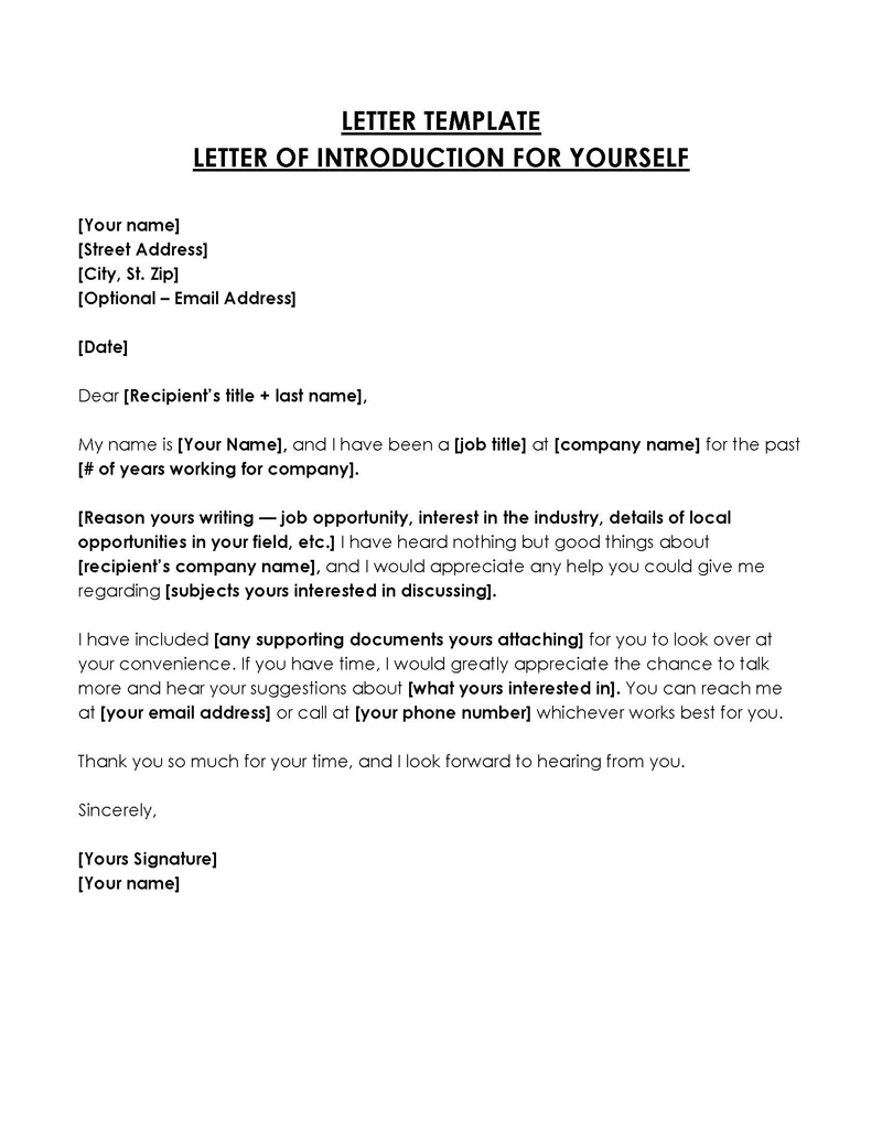 free letter of introduction template for teachers