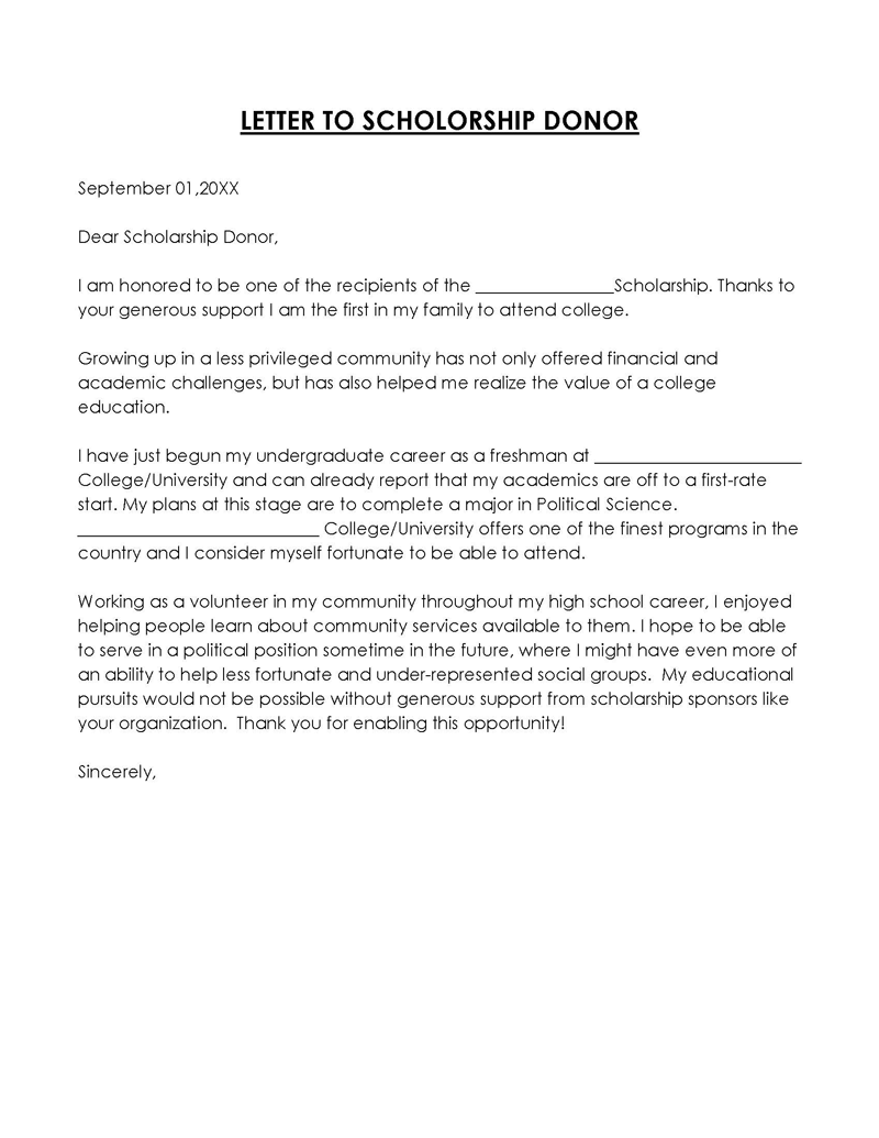 thank you letter for scholarship reddit