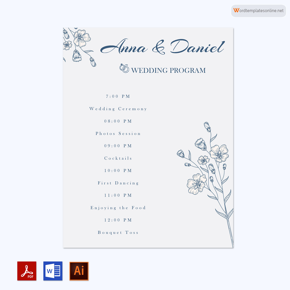 Wedding program sample PDF