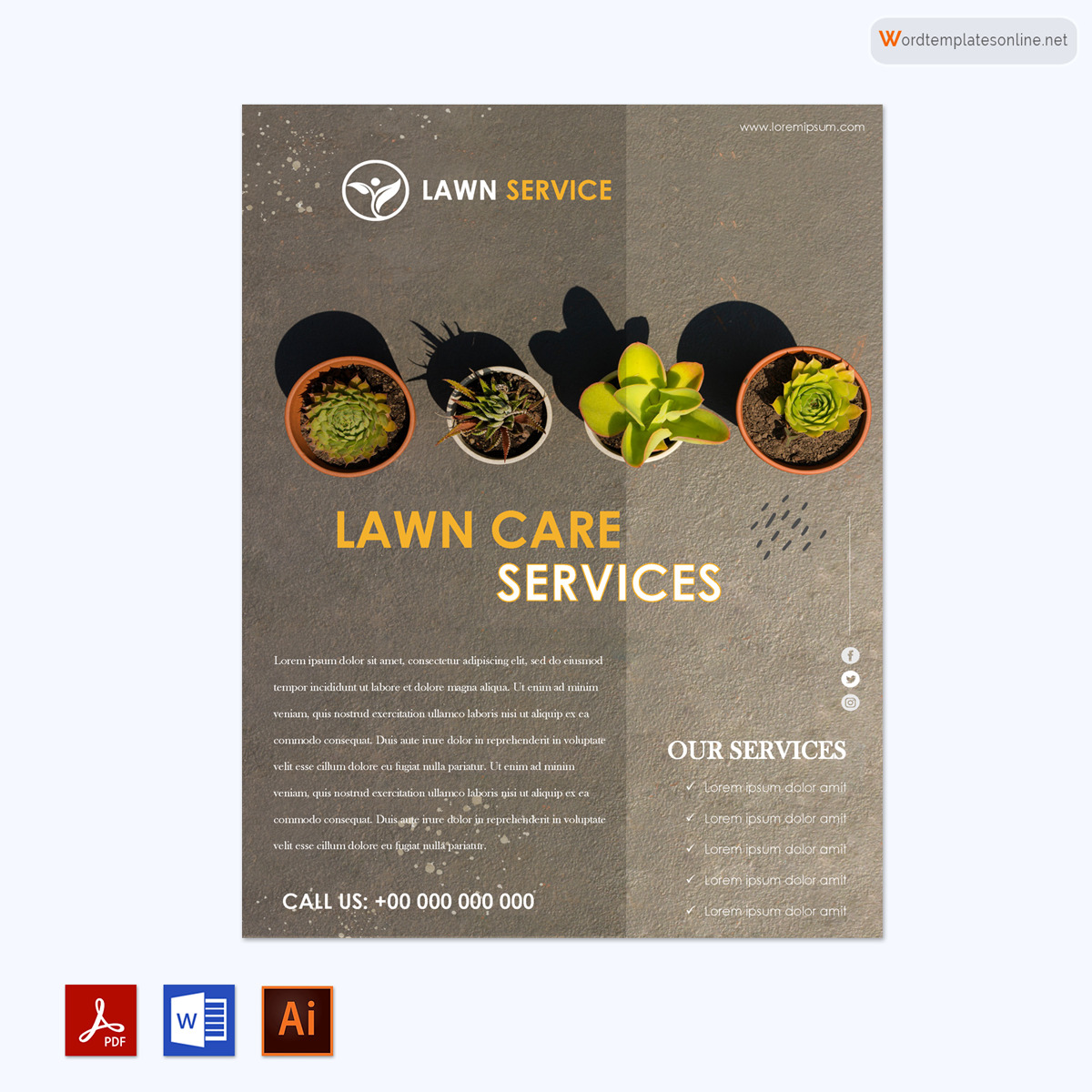  lawn care flyer template word 01