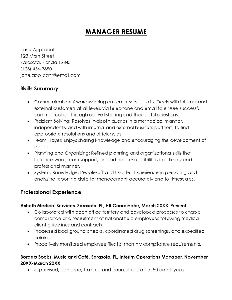 Manager resume format example 02