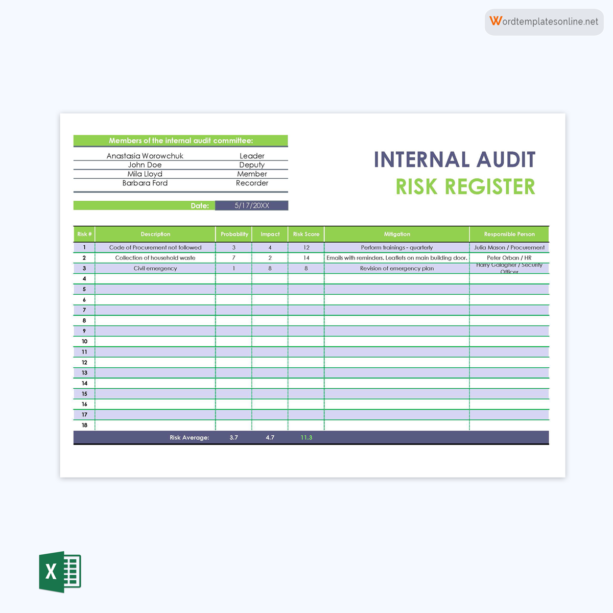 Risk register software