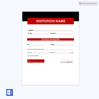 14 Free School Fee Receipt Templates (Word | PDF)