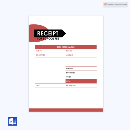 14 Free School Fee Receipt Templates (Word | PDF)