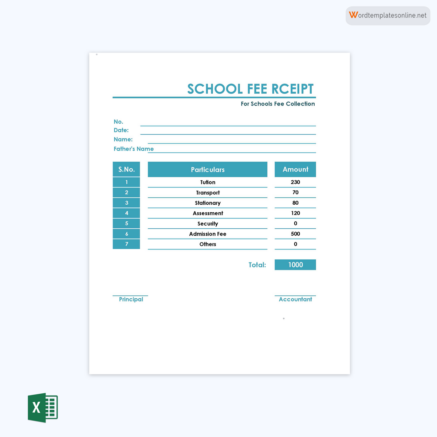 14 Free School Fee Receipt Templates (Word | PDF)