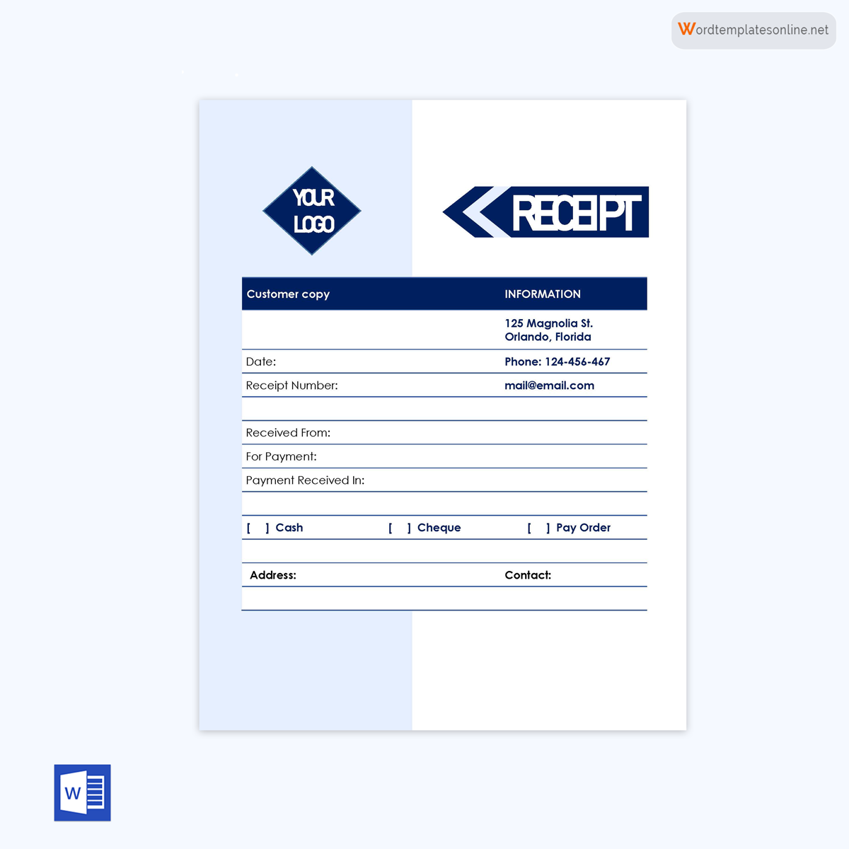 Taxi receipt templates for download - free