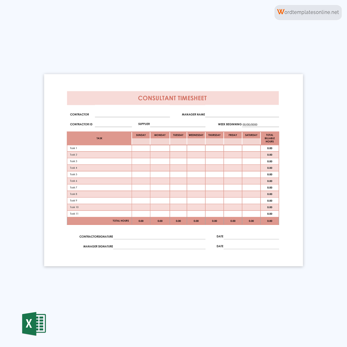 Excel Time Log Template 05