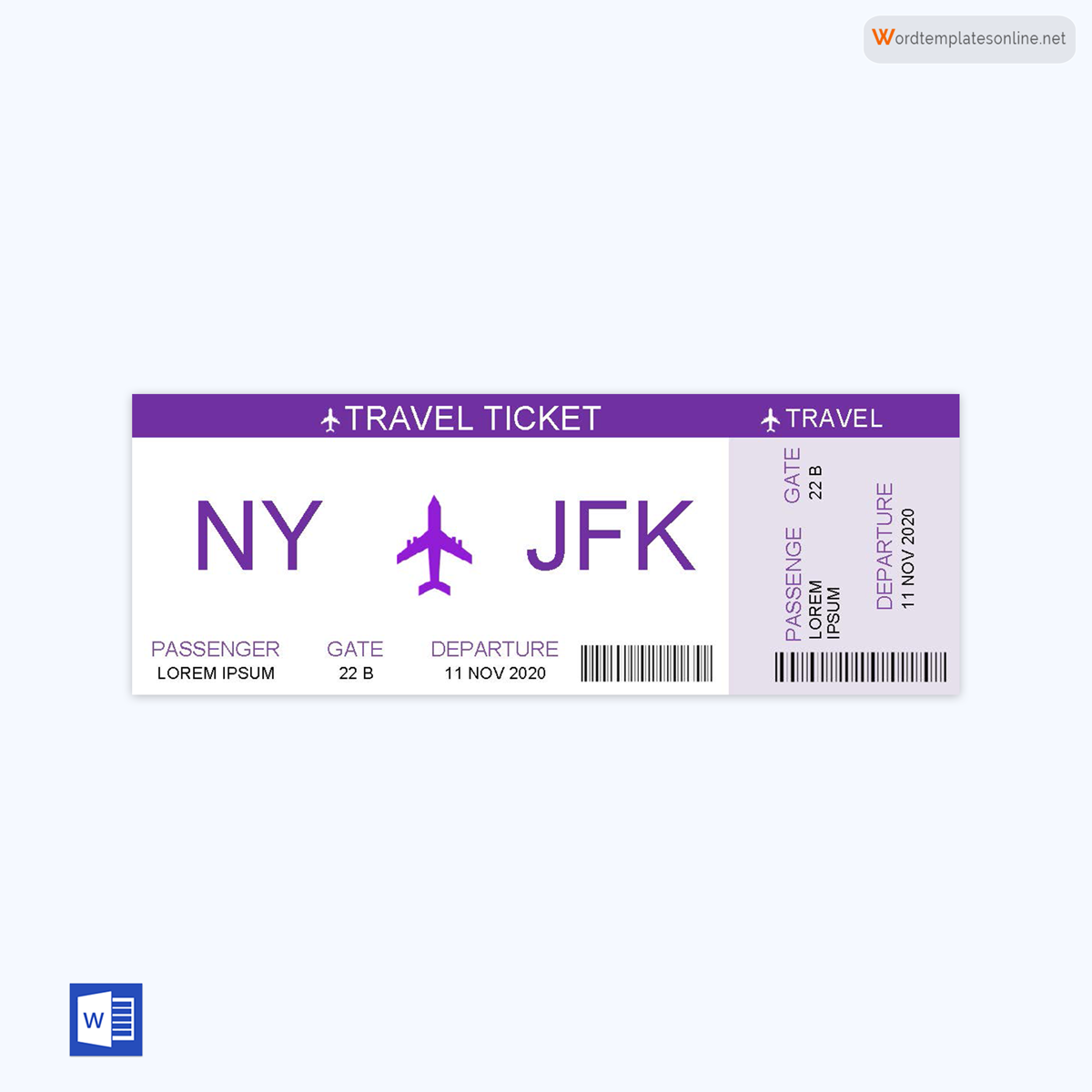 Ready to use - Boarding Pass Template - Free Download