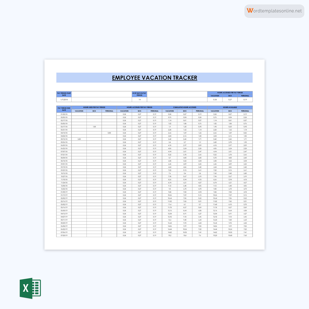 Printable attendance sheet template free download