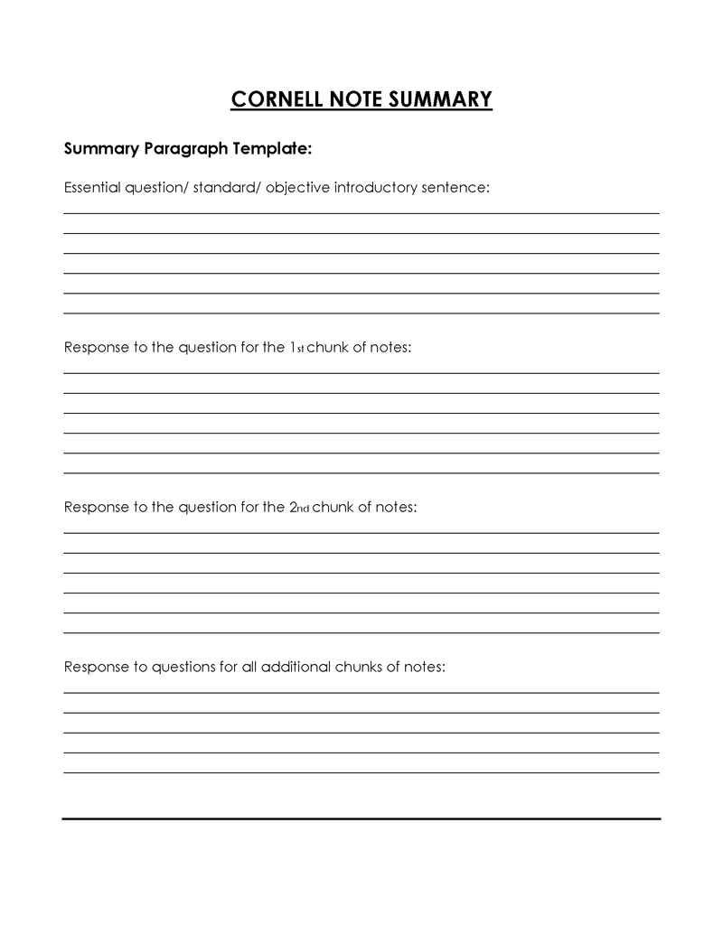 
cornell notes template word