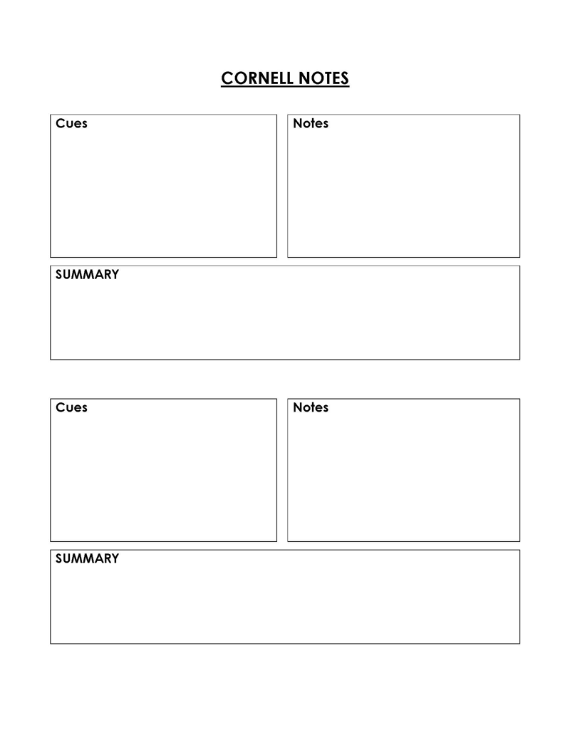  cornell notes template word download