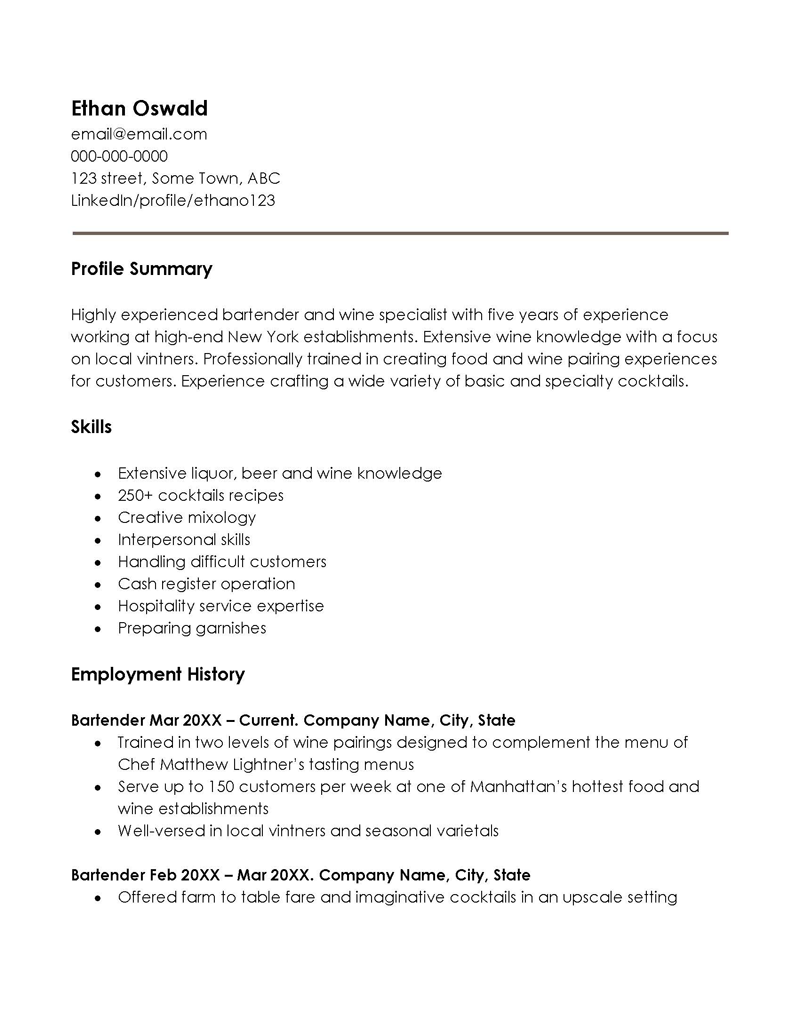 free functional resume template