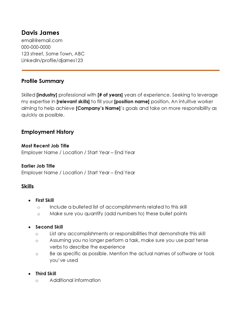 Great Comprehensive Functional Resume Sample 18 for Word Document