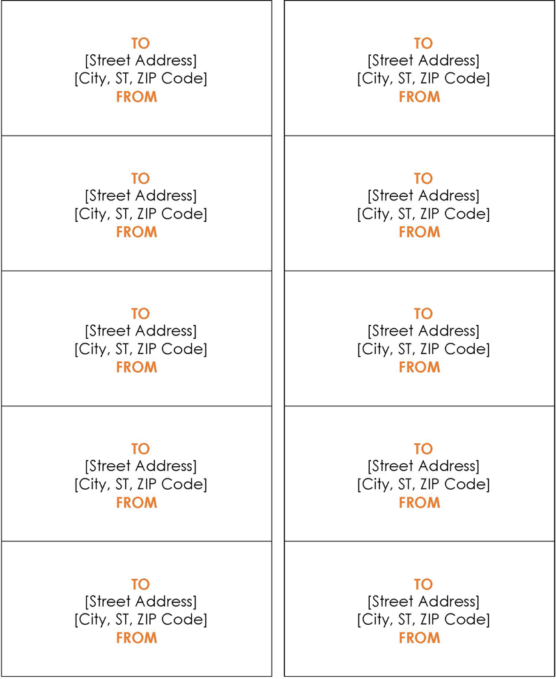 Editable Mailing Label Template 06 for Word