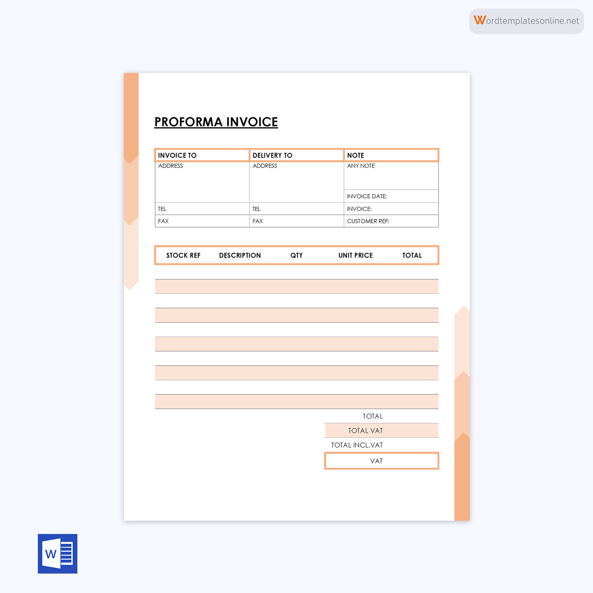 Excel Proforma Invoice Sample - Editable