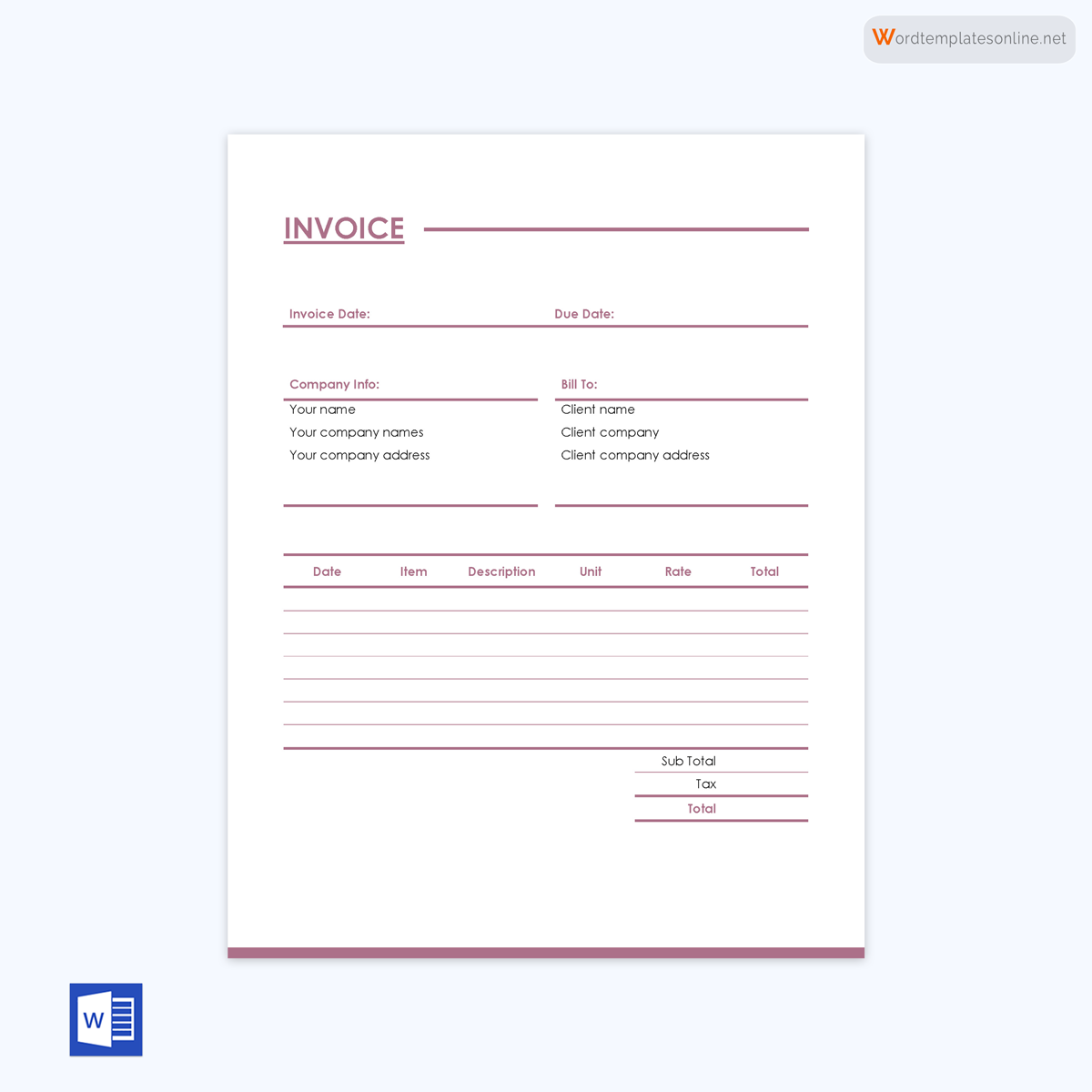 
invoice template excel free download