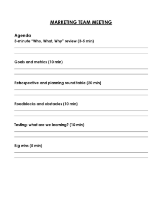 30 Free Team Meeting Agenda Templates