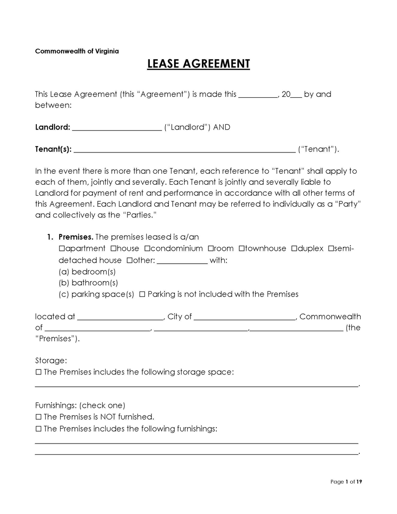 
virginia lease agreement 2022 pdf