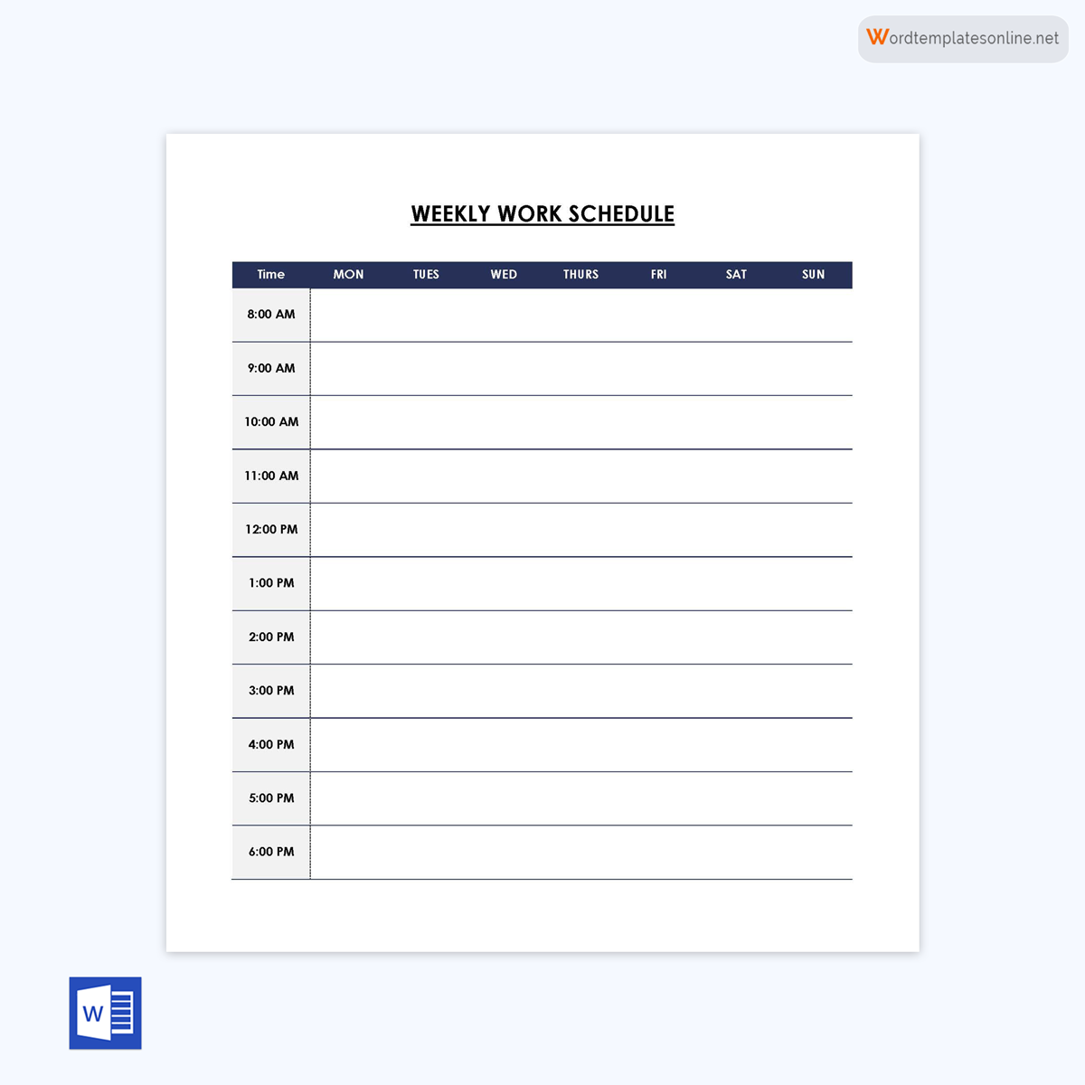 work schedule template excel free download
