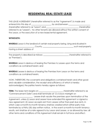 Free Arizona Lease Agreement Templates (PDF, Word)