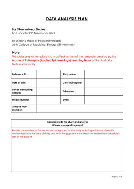Free Data Analysis Report Templates (Word) - Editable