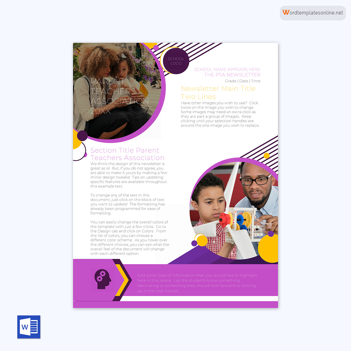 Downloadable Newsletter Template - PDF Format