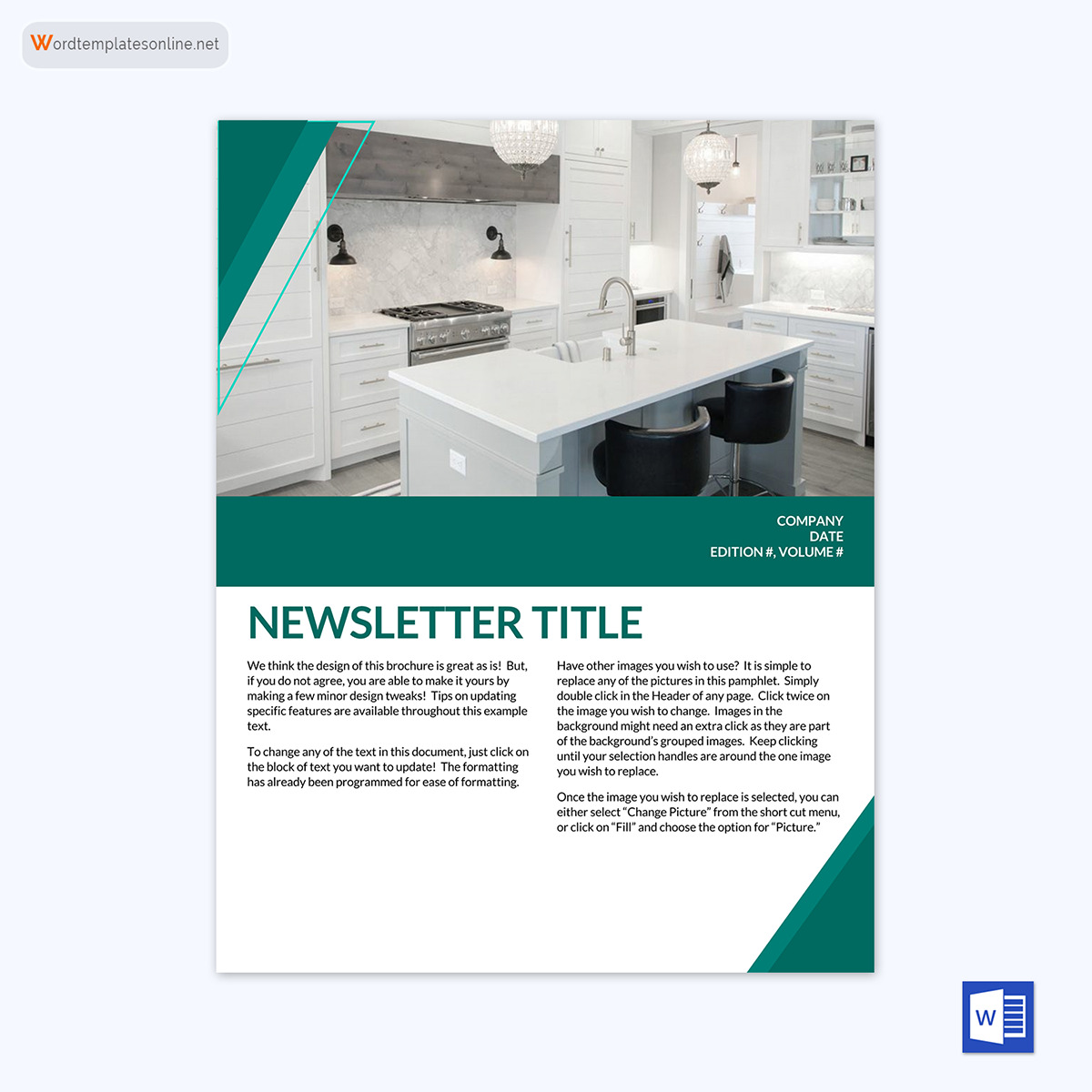Free Customizable Newsletter Template 29 in Word and Adobe Format