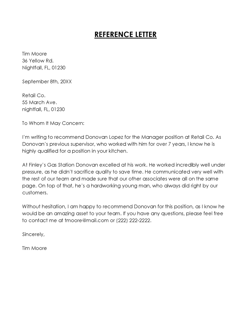 Transfer letter to employee