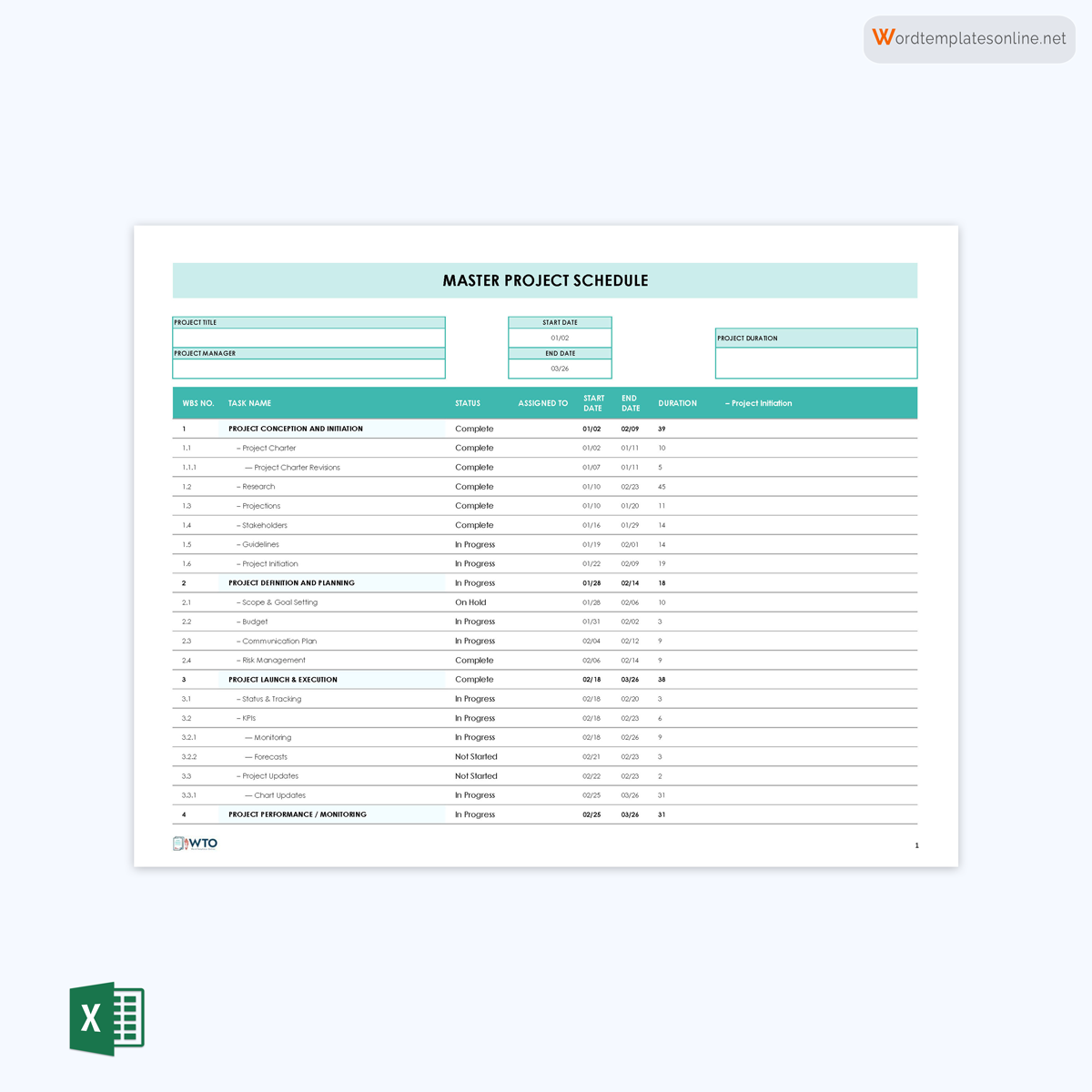 Project roadmap template in excel format