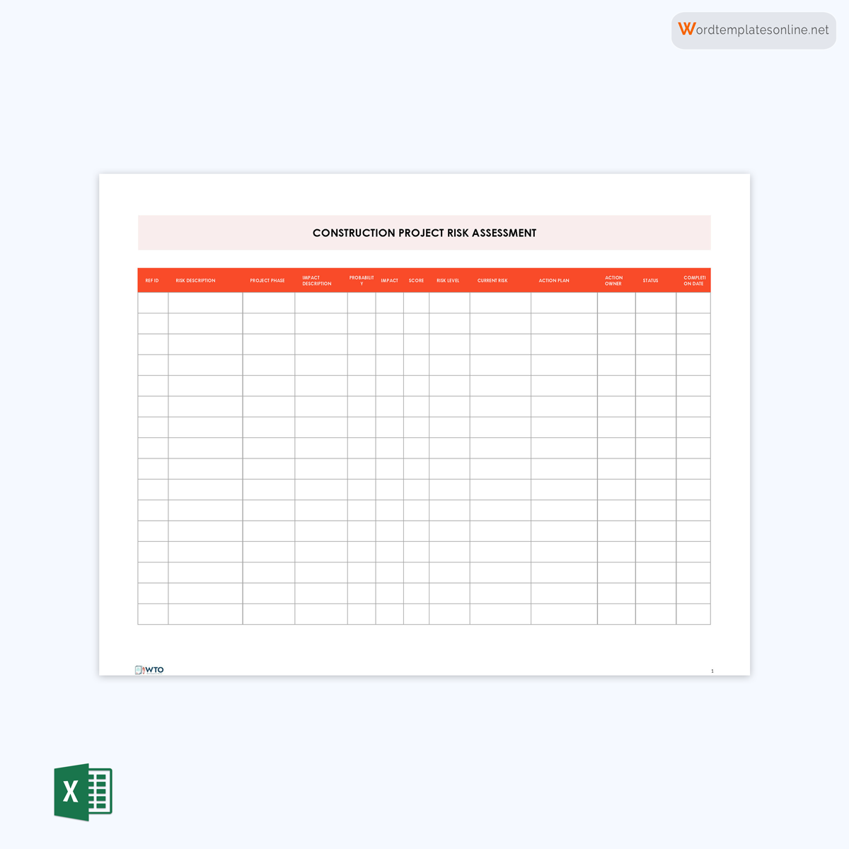 Free Risk Analysis Template 05 for Excel