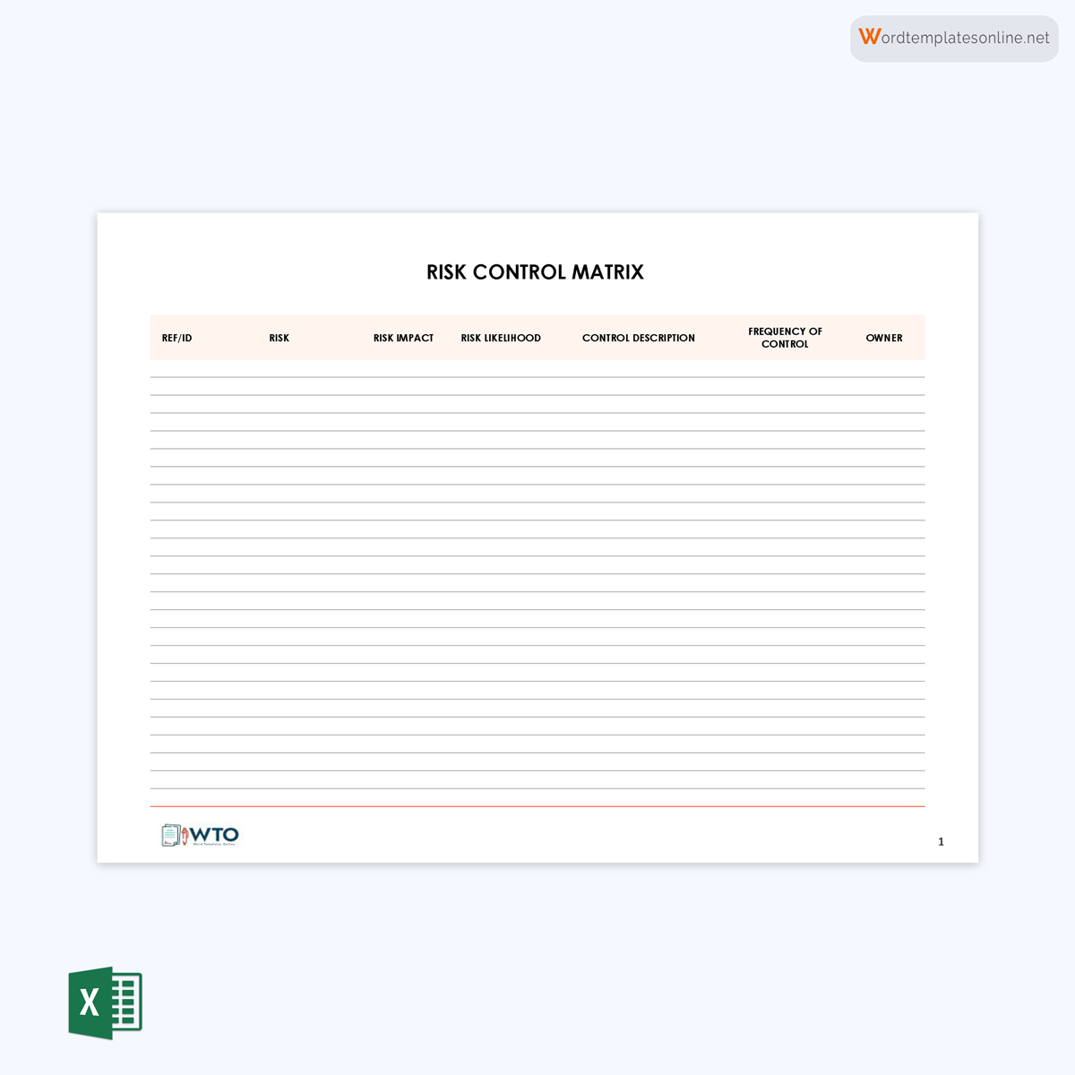 Editable Risk Analysis Template 08 for Excel