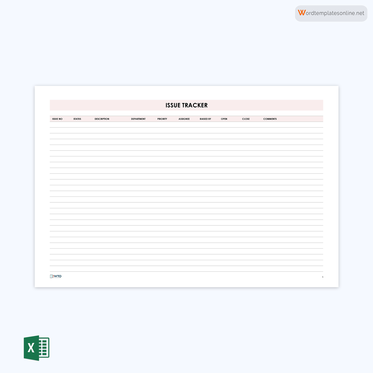 Free Issue Tracking Template 09 for Excel