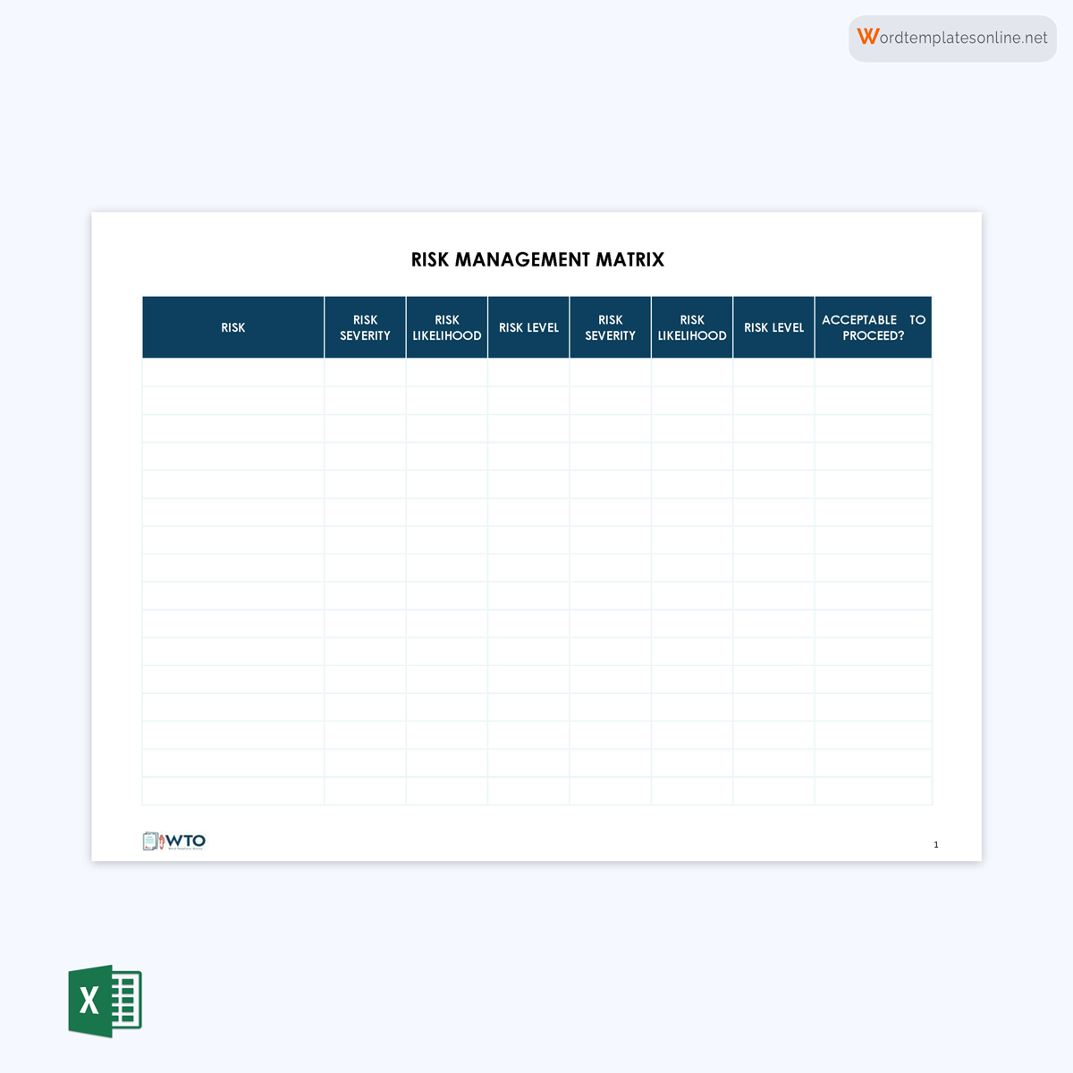 Free Risk Analysis Template 09 for Excel