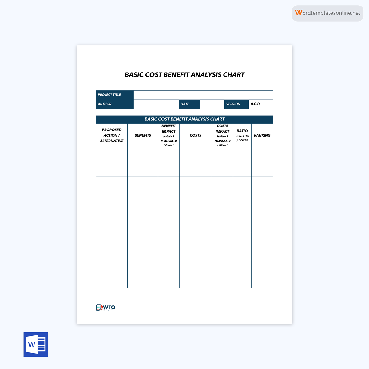 
cost analysis template word
