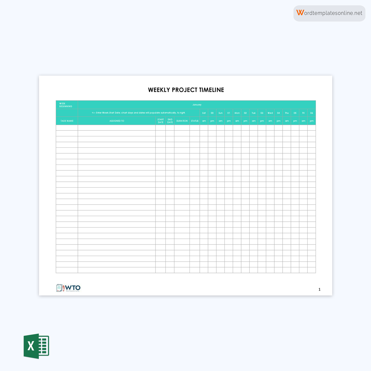 Excel project timeline template