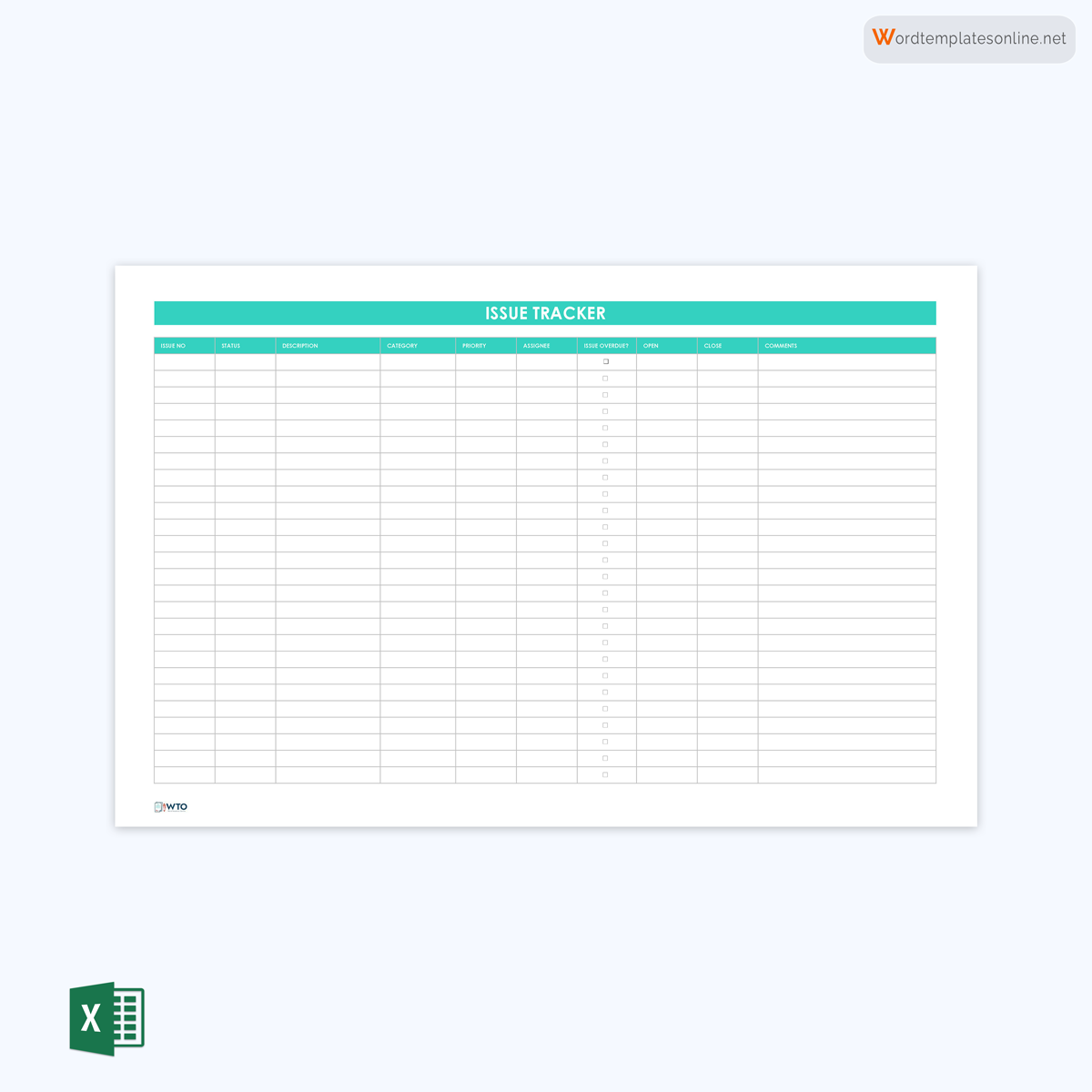 project issue tracker template excel-12