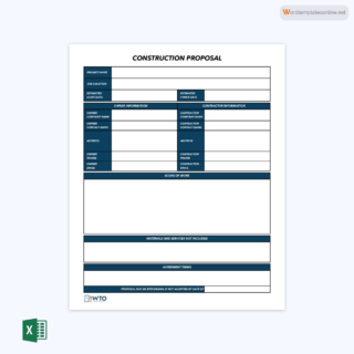 Free Construction Proposal Templates (Excel and Word)