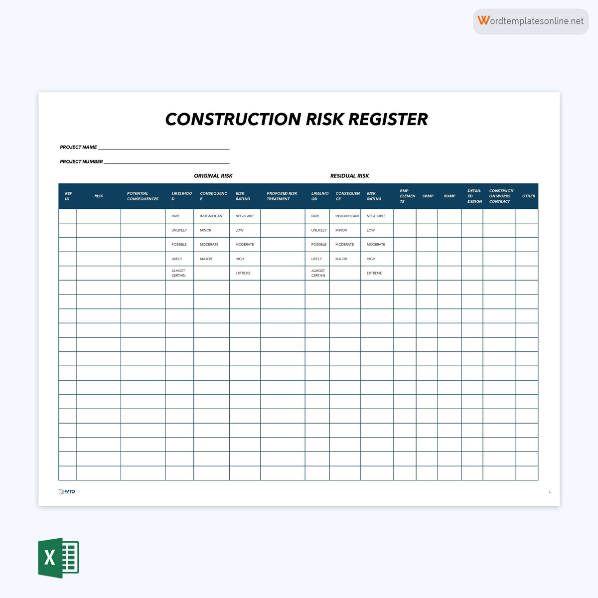Construction Risk Register