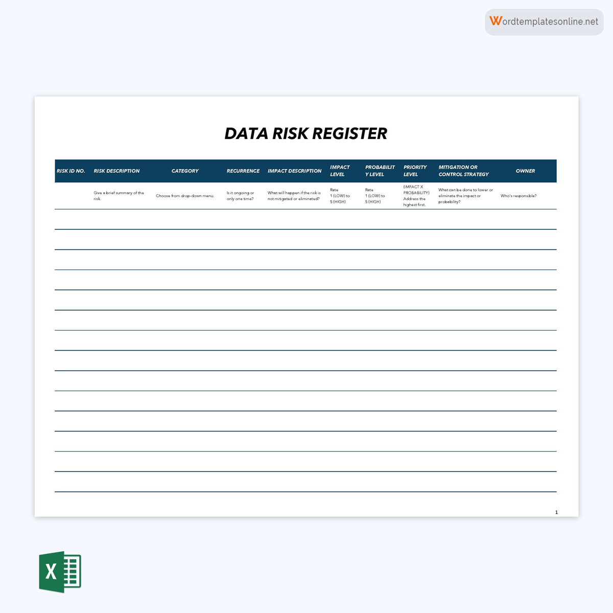 Data Risk Register