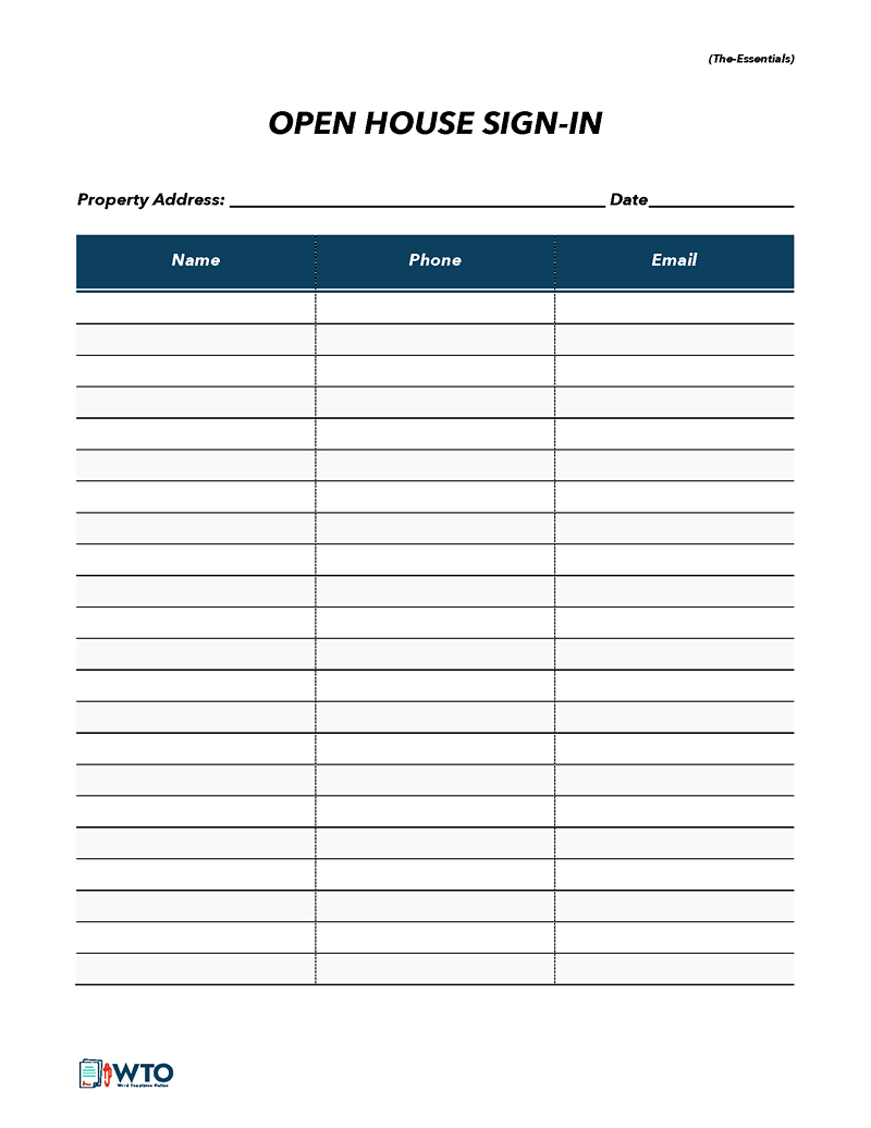 open house sign-in sheet template word -05