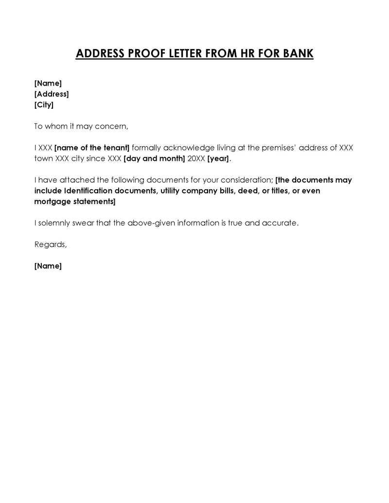 Proof of residency letter PDF
