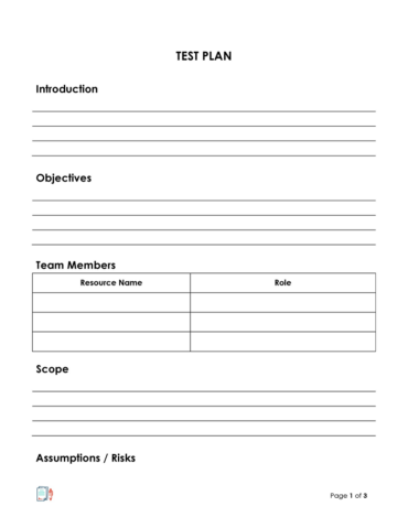 Free Test Plan Templates & Examples (Word)